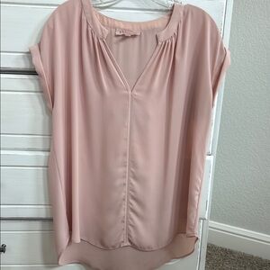 Philosophy Pink Relaxed Pleated Blouse